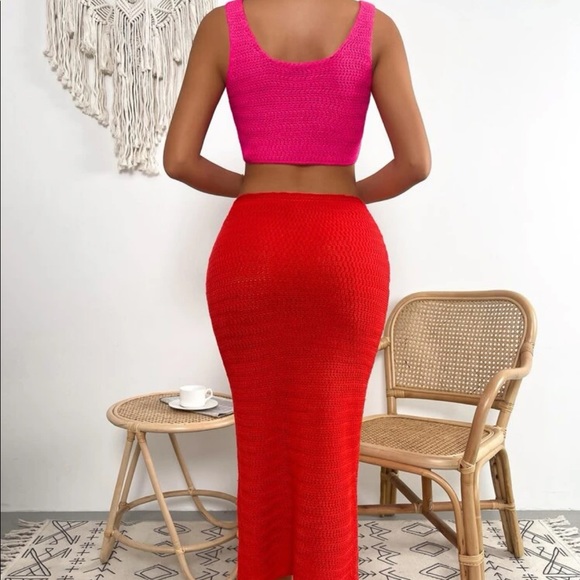 Colorblock Ring Linked Cover Up - Picture 3 of 4